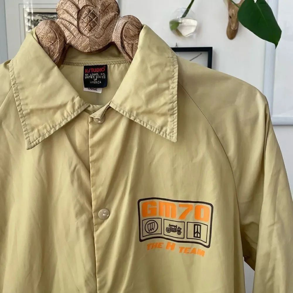 Vintage 70s GM 70 The H Team Nylon Lightweight Jacket L